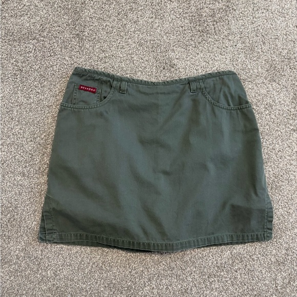 Nevada Y2K Army Green Mini Skirt Size 8 - Picture 1 of 7